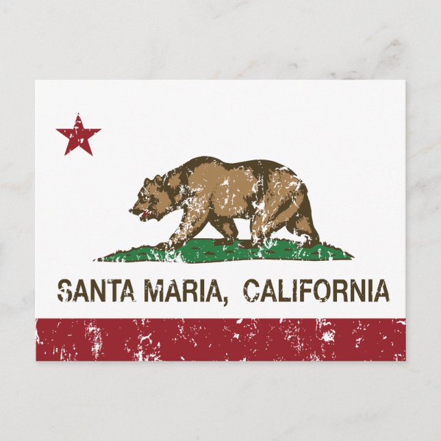 Postal Santa María de California (Anverso)