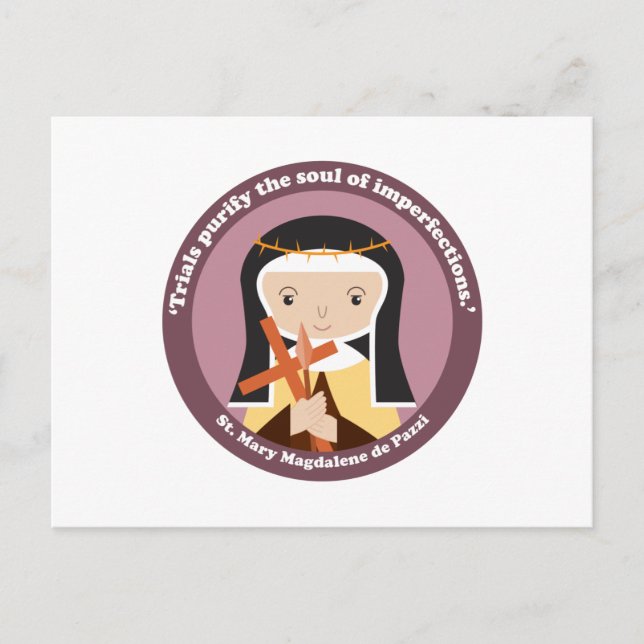 Postal Santa María Magdalena de Pazzi (Anverso)
