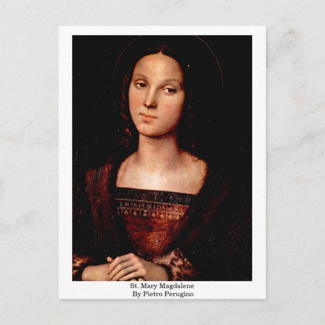 Postal Santa María Magdalena Por Pietro Perugino (Anverso)