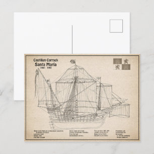 Postal Santa María - Plan de Blueprint para barcos SD