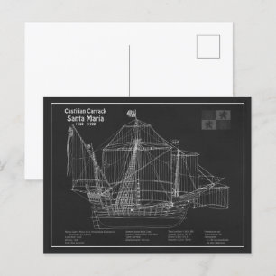 Postal Santa María - Planes de Blueprint de barco PBD