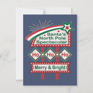 Postal Santa Marquee Retro - Ho Ho Merry & Bright