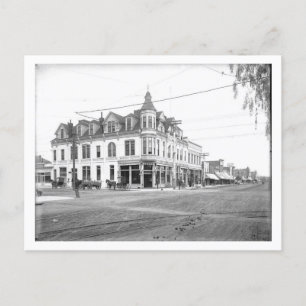 Postal Santa Mónica CA, edificio de bancos, estilo de épo