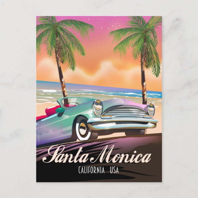 Postal Santa Mónica California EE. UU. (Anverso)