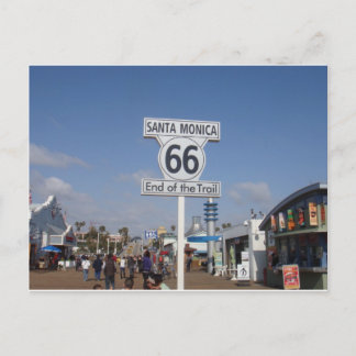 Postal Santa Mónica, California - RT 66