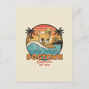 Postal Santa Mónica “Dogtown” CA Retro 1950s