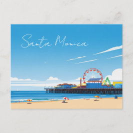 Postal Santa Mónica Pier California Los Ángeles