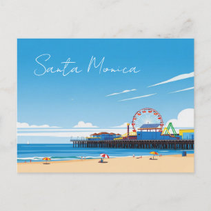 Postal Santa Mónica Pier California Los Ángeles