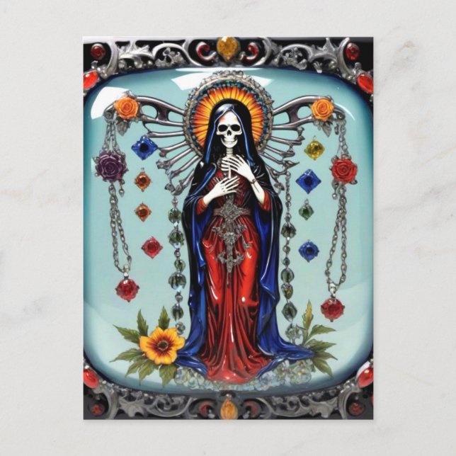 Postal Santa Muerte (Muerte Santa) (Anverso)