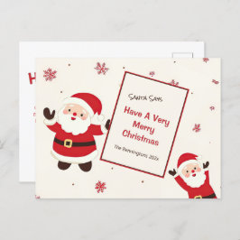 Postal Santa Navidades de Cute Retro