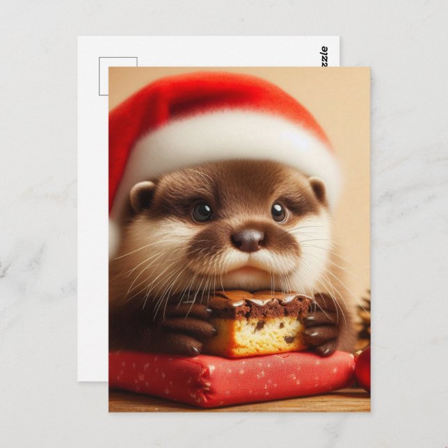 Postal Santa Otter Brownies (Anverso / Reverso)