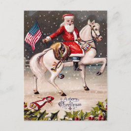 Postal Santa Patriótica Vintage