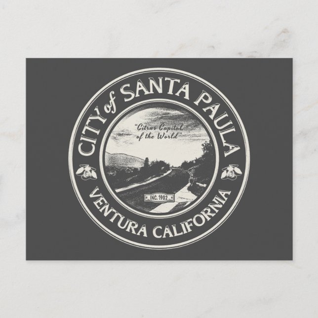 POSTAL SANTA PAULA CALIFORNIA (Anverso)
