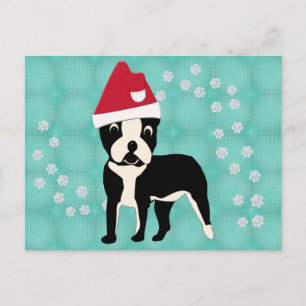 Postal Santa Personalizado Boston Terrier