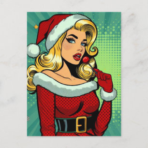 Postal Santa Pinup: Pop Art Glam
