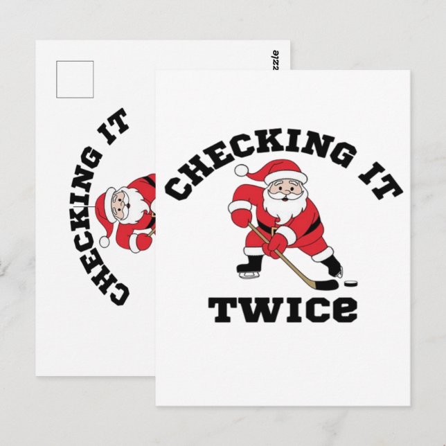 Postal Santa que revisa dos veces (Anverso / Reverso)