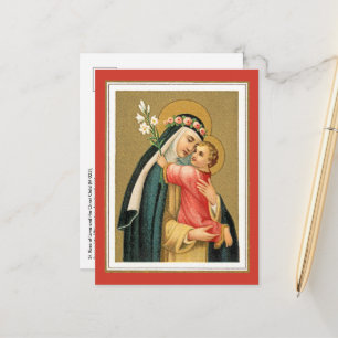 Postal Santa Rosa de Lima y el Niño Jesús (M 023)