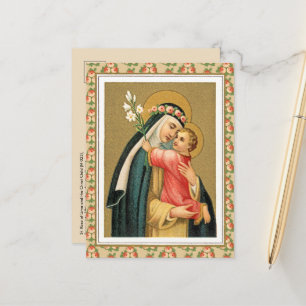 Postal Santa Rosa de Lima y el Niño Jesús (M 023)