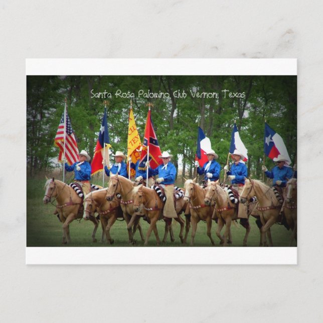 Postal Santa Rosa Palomino Club Vernon, Texas (Anverso)