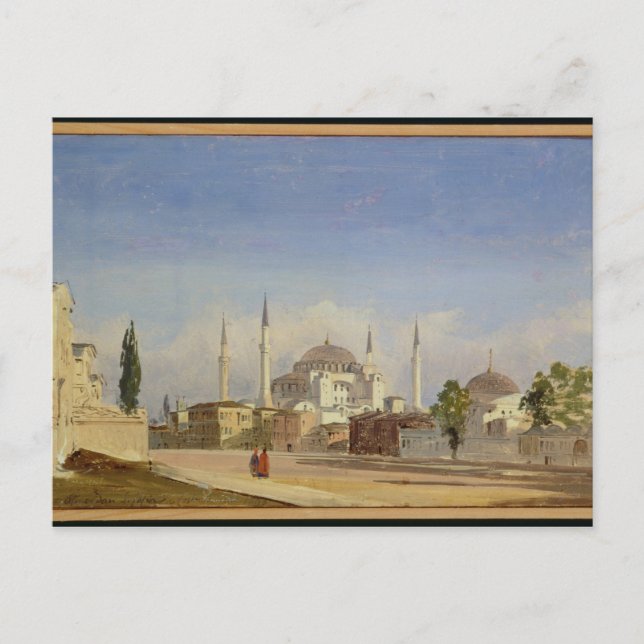 Postal Santa Sofía, Constantinopla, 1843 (aceite sobre li (Anverso)
