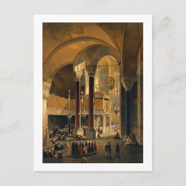 Postal Santa Sofía, plato 8: Galería Imperial y b (Anverso)