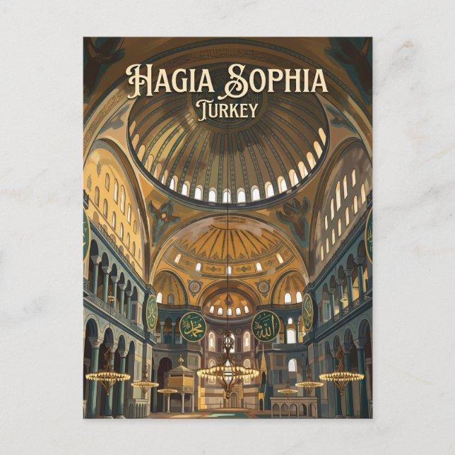 Postal Santa Sofía Turquía (Anverso)