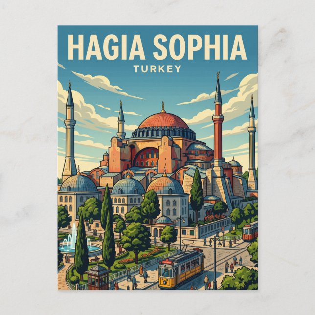Postal Santa Sofía Turquía (Anverso)