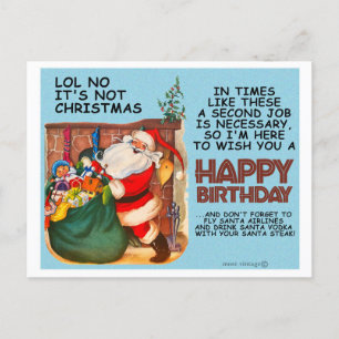 POSTAL SANTA TE DESEA UN FELIZ CUMPLEAÑOS!