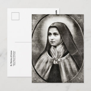 Postal Santa Teresa de Lisieux Católica Patrona de