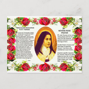 Postal Santa Teresa La Flor Pequeña De Jesús