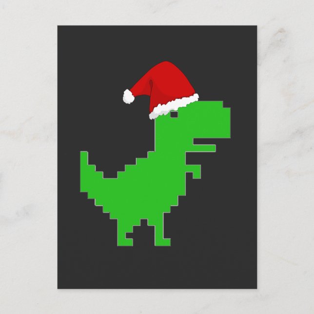 Postal santa trex divertido (Anverso)