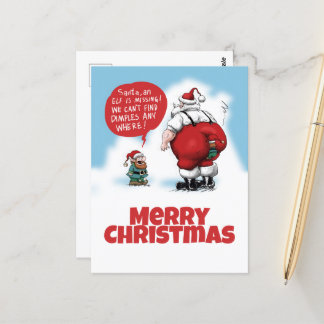 Postal Santa y Elf Funny Personalizado