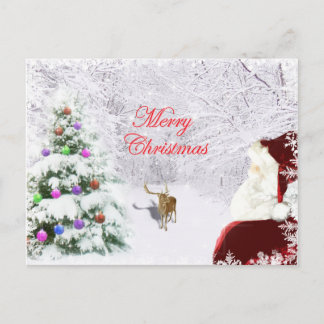 Postal Santa y los renos