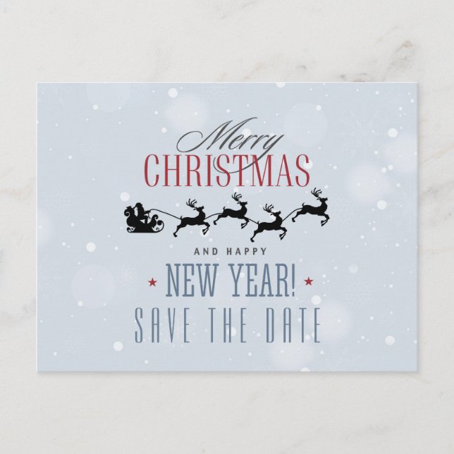 Postal Santa y sus Navidades renos salvan la fecha (Anverso)