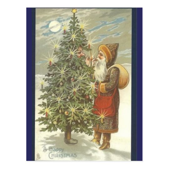 Postal Santa y TreeMan