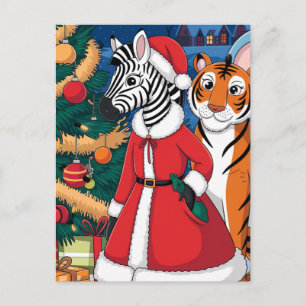 Postal Santa Zebra, tigre