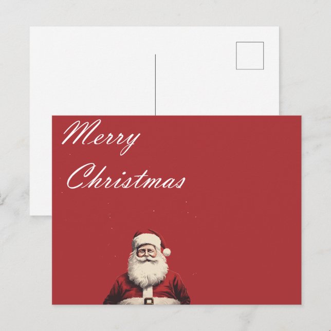 Postal Santa's Vintage Greetings Postcard (Anverso / Reverso)