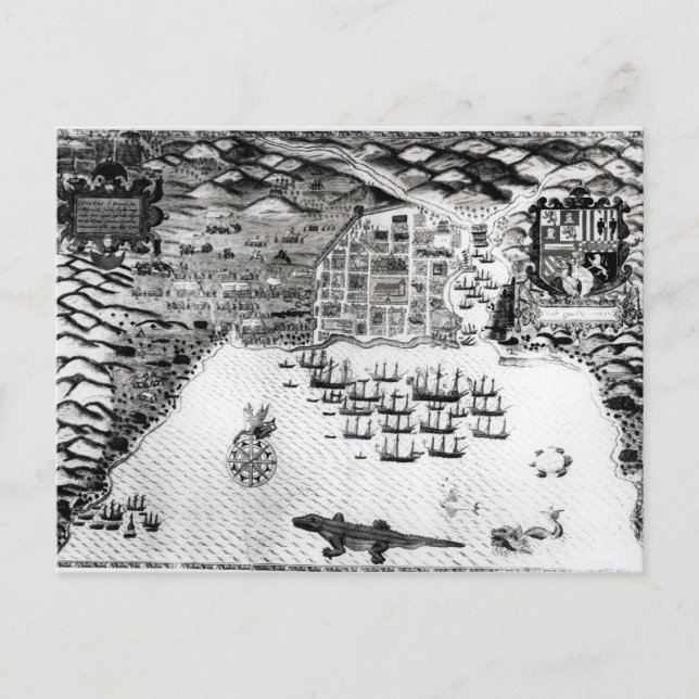 Postal Santiago, Cabo Verde, 1589 (Anverso)