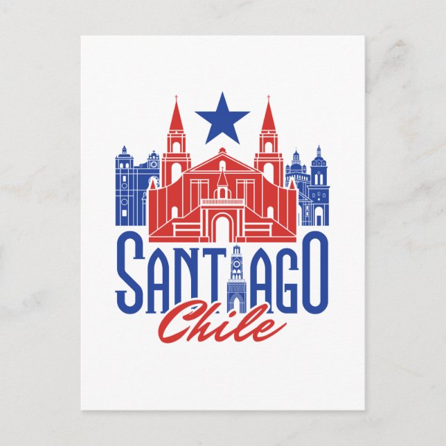 Postal Santiago Chile: Vacaciones chilenas de recuerdo pa (Anverso)