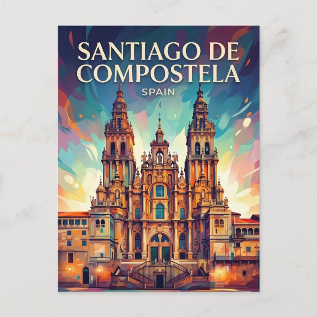 Postal Santiago de Compostela España (Anverso)