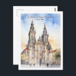Postal Santiago de Compostela Galicia Famoso Lugar de Via<br><div class="desc">Santiago de Compostela Galicia España pintando famoso lugar de viaje</div>