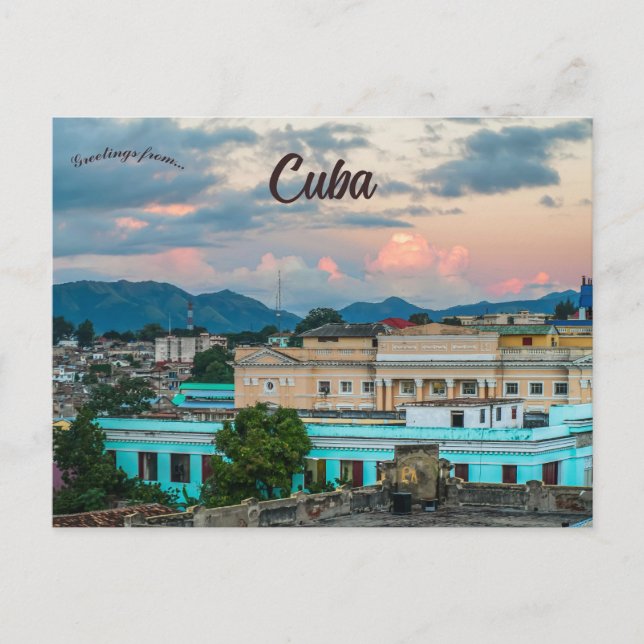 Postal Santiago de Cuba in Cuba (Anverso)