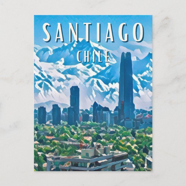 Postal Santiago : La ville cosmopolite  (Anverso)