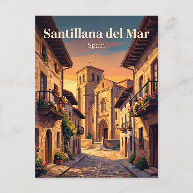 Postal Santillana del Mar España (Anverso)