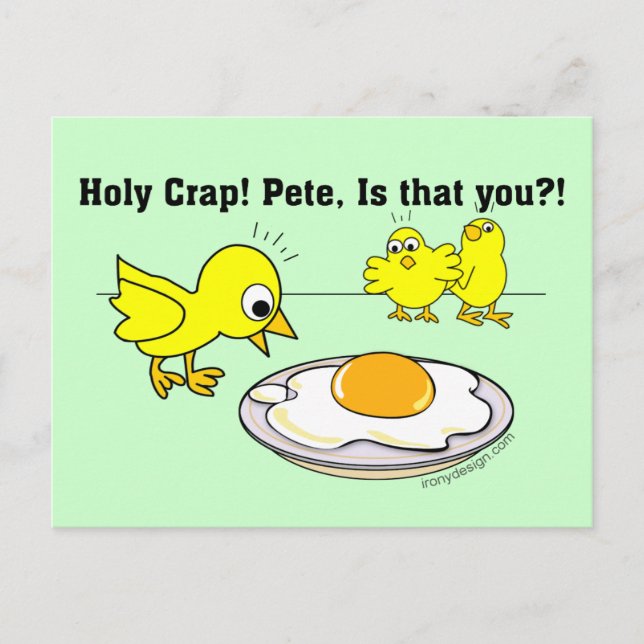 Postal ¡Santo Crap! Pete, ¿eres tú? (Anverso)