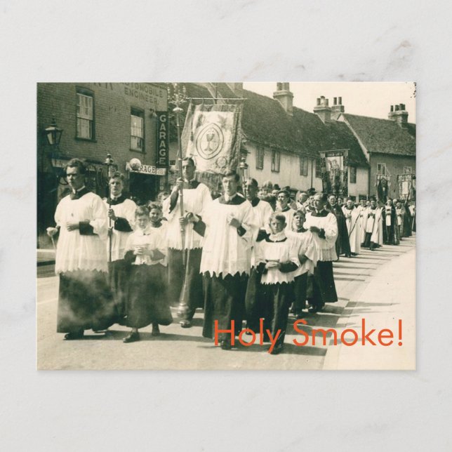 Postal ¡Santo Humo! (Anverso)