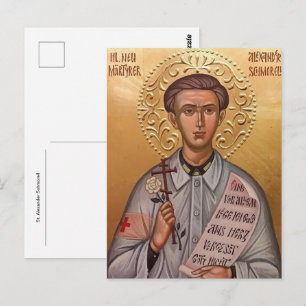 Postal Santo Mártir San Alejandro Schmorell Icono Ortodox