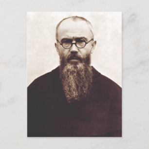 Postal Santo Maximiliano Kolbe sacerdote católico polaco