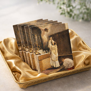 Postal Santo Sacrificio de la Misa Sacerdote Católico