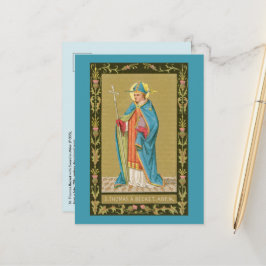 Postal Santo Tomás Becket con Espada en Mitra (P 005)